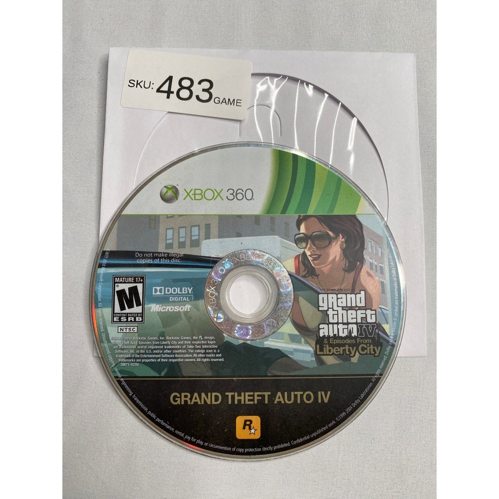 Grand Theft Auto IV Complete Edition Episodes From Liberty City Xbox 360 Disc